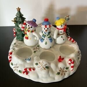 PARTYLITE (P7650) “SNOWBELL” TEALIGHT/PILLAR HOLDER NIB